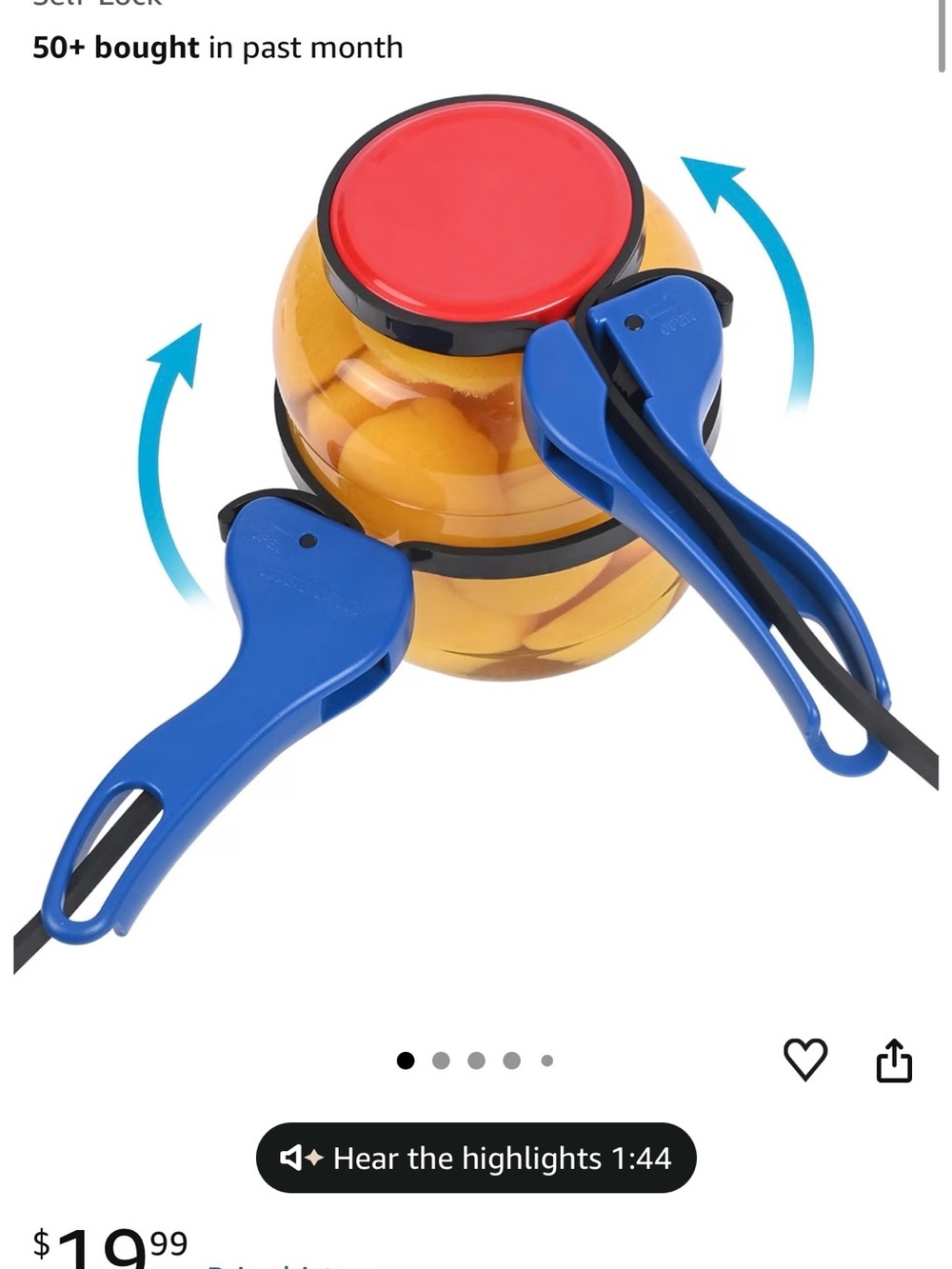 Blue Jar Opener Grip Handles for Easy Lid Removal - Kitchen Tool